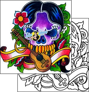 Skull Tattoo horror-skull-tattoos-captain-black-bkf-00670