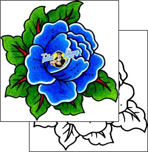 Flower Tattoo plant-life-flowers-tattoos-captain-black-bkf-00698