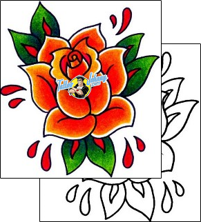 Flower Tattoo plant-life-flowers-tattoos-captain-black-bkf-00700