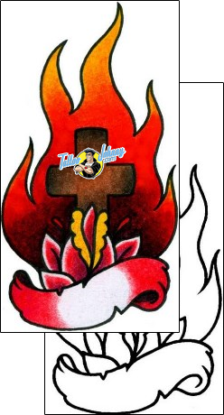 Fire – Flames Tattoo miscellaneous-fire-tattoos-captain-black-bkf-00748