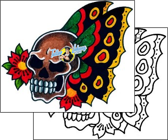 Skull Tattoo horror-skull-tattoos-captain-black-bkf-00858