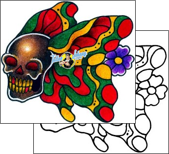 Skull Tattoo horror-skull-tattoos-captain-black-bkf-00899