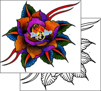 Rose Tattoo plant-life-rose-tattoos-captain-black-bkf-00906