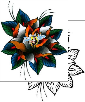 Rose Tattoo plant-life-rose-tattoos-captain-black-bkf-00913