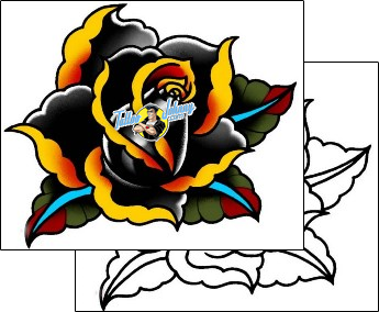 Rose Tattoo plant-life-rose-tattoos-captain-black-bkf-00960