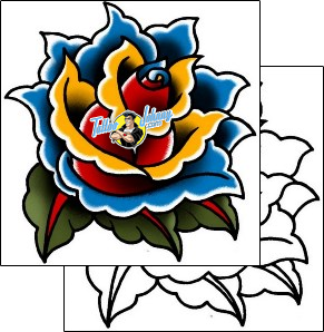 Rose Tattoo plant-life-rose-tattoos-captain-black-bkf-00962