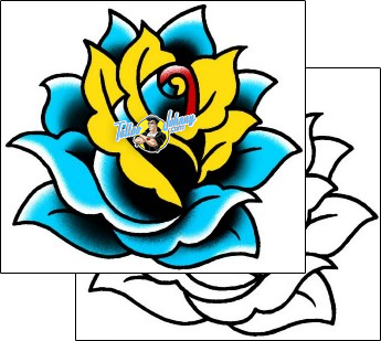 Rose Tattoo plant-life-rose-tattoos-captain-black-bkf-00967