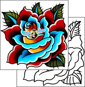 Rose Tattoo plant-life-rose-tattoos-captain-black-bkf-01038