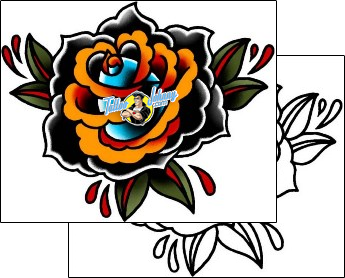 Rose Tattoo plant-life-rose-tattoos-captain-black-bkf-01046