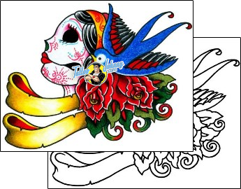 Bird Tattoo animal-bird-tattoos-captain-black-bkf-01073