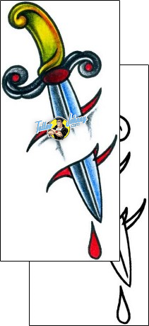 Dagger Tattoo horror-dagger-tattoos-captain-black-bkf-01081