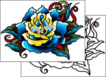 Rose Tattoo plant-life-rose-tattoos-captain-black-bkf-01087