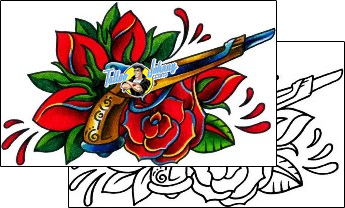 Rose Tattoo plant-life-rose-tattoos-captain-black-bkf-01117