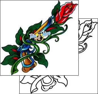 Rose Tattoo plant-life-rose-tattoos-captain-black-bkf-01123