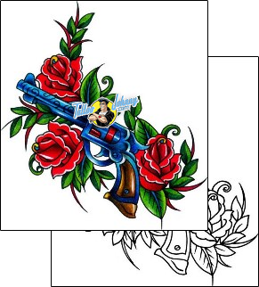 Flower Tattoo plant-life-rose-tattoos-captain-black-bkf-01124