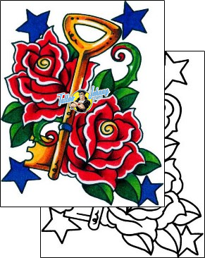 Rose Tattoo plant-life-rose-tattoos-captain-black-bkf-01147