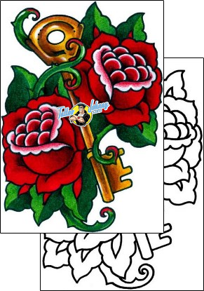 Rose Tattoo plant-life-rose-tattoos-captain-black-bkf-01149