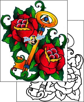 Rose Tattoo plant-life-rose-tattoos-captain-black-bkf-01151