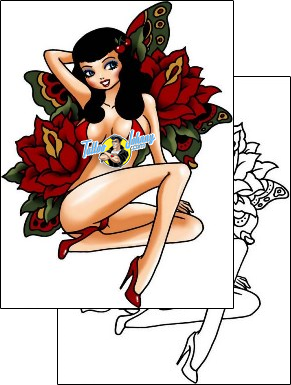 Pin Up Tattoo for-men-woman-tattoos-captain-black-bkf-01163