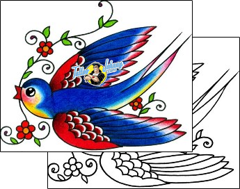 Bird Tattoo animal-bird-tattoos-captain-black-bkf-01203