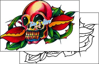 Skull Tattoo horror-skull-tattoos-captain-black-bkf-01205