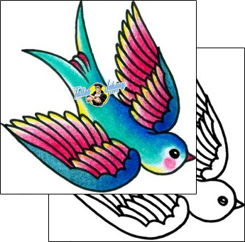 Bird Tattoo animal-bird-tattoos-captain-black-bkf-01208