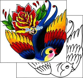 Bird Tattoo animal-bird-tattoos-captain-black-bkf-01250