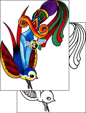 Bird Tattoo animal-bird-tattoos-captain-black-bkf-01269