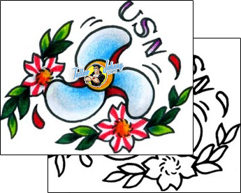 Flower Tattoo plant-life-flowers-tattoos-captain-black-bkf-01273