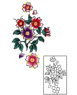 Asian Tattoo Plant Life tattoo | BLF-00012