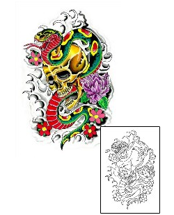 Reptiles & Amphibians Tattoo Plant Life tattoo | BLF-00039