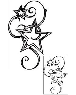Star Tattoo Astronomy tattoo | BNF-00005