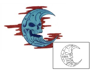 Moon Tattoo Horror tattoo | BOF-00011