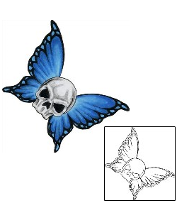 Picture of Skull Butterfly Tattoo