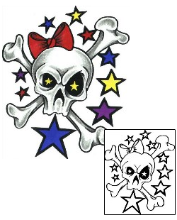 Skull Tattoo Stars & Crossbones Tattoo