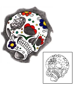 Day of the Dead Tattoo Ethnic tattoo | BOF-00153