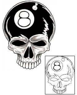 Eight Ball Tattoo Horror tattoo | BOF-00190