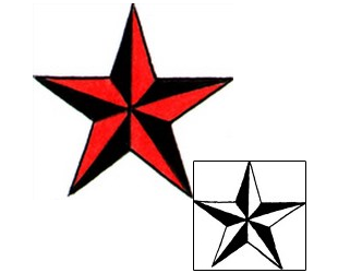Nautical Star Tattoo Astronomy tattoo | BOF-00195