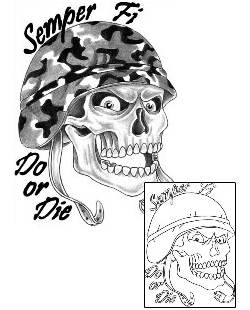 Military Tattoo Do or Die Skull Tattoo
