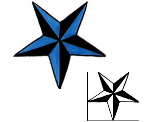 Nautical Star Tattoo Astronomy tattoo | BOF-00217