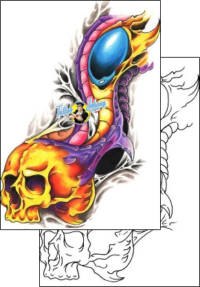 Skull Tattoo horror-skull-tattoos-sam-ingle-bsf-00015