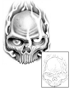 Scary Tattoo Design BTF-00044 | TattooJohnny.com