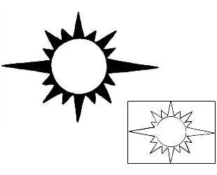 Sun Tattoo Tattoo Styles tattoo | BTF-00058