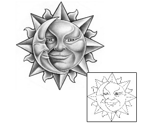 Sun Tattoo Religious & Spiritual tattoo | BTF-00059