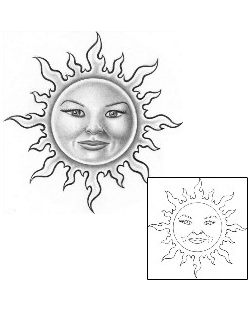 Sun Tattoo Religious & Spiritual tattoo | BTF-00063