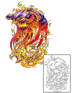 Picture of Fire Phoenix Tattoo