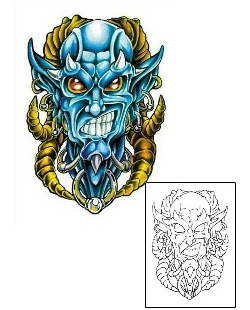 Devil - Demon Tattoo Blue Demon Tattoo