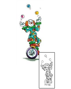 Picture of Clown Unicycle Tattoo