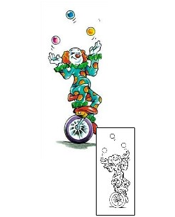 Clown Tattoo Clown Unicycle Tattoo