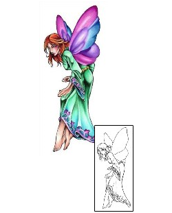 Fantasy Tattoo Tip Toeing Fairy Tattoo